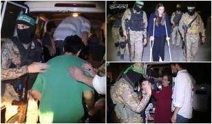 Momentul în care Hamas eliberează al doilea grup de ostatici. Printre aceştia, 2 persoane cu dublă cetăţenie, israeliană şi română - MAE