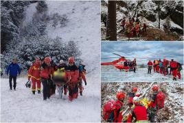 Tânăr rănit grav, după ce a alunecat şi a căzut în gol de pe o stâncă, în Alba. Se afla în timpul unei partide de vănâtoare
