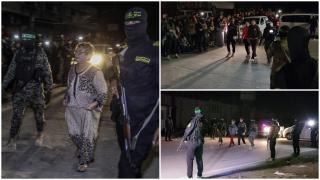 Militanţii Hamas au făcut un adevărat spectacol din eliberarea ostaticilor. Unul dintre luptători le-a cerut să pară mai veseli