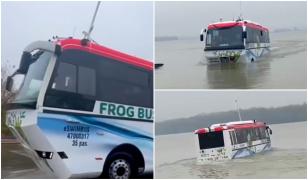 Dunărea va putea fi traversată cu autobuzul plutitor. Turiştii se vor bucura de plimbare începând de anul viitor