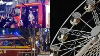 "Li s-au spart cioburile în cap!" Coşmarul de la Târgul de Crăciun din Constanţa. Oamenii blocaţi în roata panoramică au tras o sperietură soră cu moartea