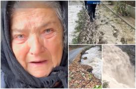 "A fost până la geam. Am crezut că ne duce, atât era de mare". Peste 20 de familii din Bistriţa s-au trezit cu puhoaiele în casă. Cod roşu de inundaţii emis