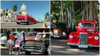 Havana, gazda unei spectaculoase parade a bijuteriilor pe patru roți. Mașinile clasice, o prezență comună în Cuba după embargoul impus de SUA