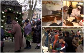 Credința trece și prin stomac. Mii de credincioși din Brăila au stat la coadă pentru o porție de sarmale, după ce s-au închinat la moaștele Sf. Nicolae