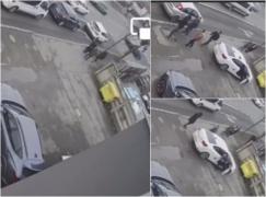 Taximetrist, erou după ce a salvat două tinere agresate de un bărbat, în Cluj. Momentul în care sare din maşină şi-l pune la punct pe atacator