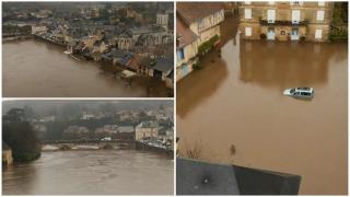 Cod portocaliu de ploi şi inundaţii în Franţa. Zeci de case au fost luate de ape, după precipitaţiile record din ultimele zile