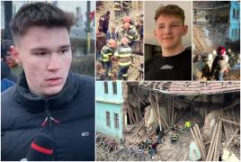 "În 3 minute era prăbușit totul". Colegul de cameră al lui David, băiatul mort sub dărâmături la Odorheiu Secuiesc, a ieșit din internat chiar înainte de tragedie