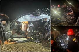 Doi bărbaţi răniţi şi unul încarcerat, după ce şoferul unui BMW a ieşit cu viteză în afara şoselei şi s-a izbit în decor, în Tulcea