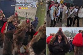 Mai mulți români au făcut senzație în Londra. Îmbrăcați în urşi şi înarmaţi cu tobe, i-au încântat pe englezi cu colinde tradiţionale