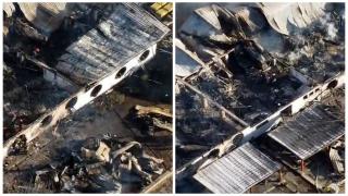 Ferma Dacilor distrusă de incendiu. Imaginile surprinse cu o dronă arată amploarea dezastrului din Tohani