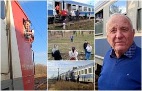 "Toată lumea e necăjită. Face Crăciunul aici, pe linia ferată". Zeci de pasageri blocaţi într-un tren pe ruta Arad-Bucureşti au petrecut ore întregi în câmp