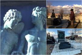 Explicaţia braşoveanului care şi-a pregătit piatra funerară cu doi bărbaţi goi. "Mi-a cuprins îngerii, şarpele"