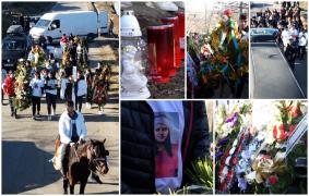 "Nu mă aşteptam la clipa asta niciodată. În loc de altar, o conduc pe ultimul drum". În rochie de mireasă, Andrada a fost dusă spre locul de veci cu alai de nuntă