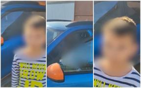 "Ce cauţi la volan, mă?". Copil de 7 ani, filmat în timp ce parca maşina pe o stradă din Constanţa. Nu ar fi la prima abatere