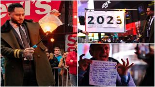 Au scris pe bilete necazurile de care vor să scape şi apoi le-au dat foc, în Times Square. Obiceiul, respectat cu sfinţenie de americani înainte de Anul Nou