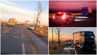 ANIMAŢIE. Trei persoane care mergeau acasă de Revelion au murit strivite de un TIR. Şoferul ar fi adormit la volan