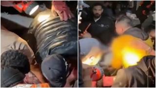 Fetiţă salvată de sub dărâmături, după o nouă serie de bombardamente asupra Fâşiei Gaza. Micuţa şi-a pierdut mama şi sora în atacul fulgerător