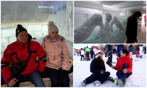 Prima zi din an, pe pârtie, la schi. Cum a arătat 1 ianuarie 2024 la Hotelul de Gheaţă de la Bâlea Lac