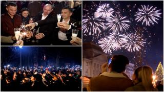 Anul Nou, întâmpinat cu o explozie de energie. Cerul a fost colorat de artificii uluitoare, în timp ce românii își șopteau dorințele care au curs în valuri