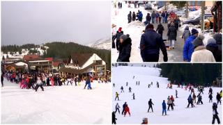 Vacanţa copiilor prelungeşte vacanţa părinţilor. Pârtiile au fost pline de turişti şi chiote vesele