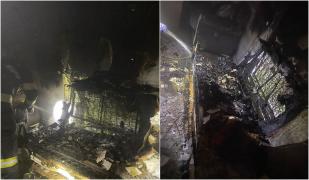 A rămas fără locuință, după ce a lăsat o lumânare aprinsă și a plecat de acasă. Apartamentul din Vaslui s-a făcut scrum, până ca focul să fie stins