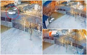 Momentul impactului frontal din Braşov, în care un tânăr de 19 ani şi-a pierdut viaţa. Se afla alături de alţi trei prieteni care au ajuns în stare gravă la spital