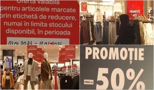 Mall-urile, luate cu asalt de clienți, în perioada reducerilor. Cu cât se vinde acum un palton care costa 500 de lei în decembrie: "S-a nimerit foarte bine"