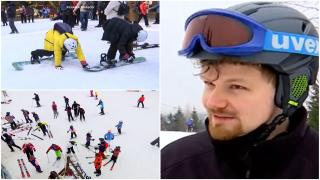"Avalanşă" de turişti în staţiunile de la munte. Reacţia unui tânăr din Olanda, ajuns pe pârtia Roata de la Cavnic