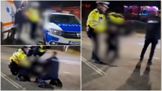 "N-ai fost în stare să ţii pistolul!" Un individ i-a furat arma polițistului care îl încătuşa. Agenții, chemați să oprească un scandal monstru în Hunedoara
