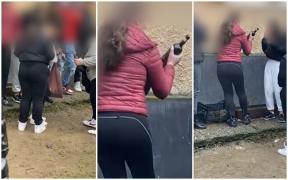 "Bă! Nu aşa, că o spargi!". Elevii unui liceu din Râmnicu Vâlcea au cinstit începerea noului an cu o sticlă de vin, în curtea şcolii