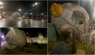 Aradul, sub cod cod galben de vânt. Decorațiunile de Crăciun au fost smulse de vântul care a suflat cu 60 km/h iar un brad a fost doborât la pământ