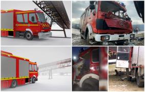 ANIMAŢIE. Cum s-a produs accidentul de la cariera Roşia, în care patru oameni au fost răniţi. Şoferul ar fi avut viteză şi nu a văzut drumul din cauza ceţii