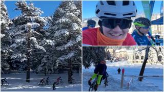 Staţiunea în care zeci de turişti au gonit cu bicicletele pe zăpadă într-un cadru de poveste. Reacţia Milei, o concurentă din Serbia
