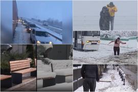 Ploaie de accidente după cea mai puternică ninsoare din acest an. Meteorologii anunţă un val de ger. De când se încălzeşte vremea