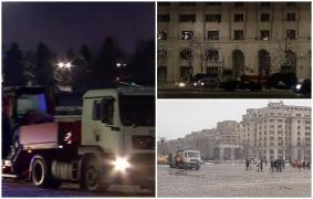 Cum a eşuat cel mai mare miting din Bucureşti. Singurul protestatar prezent în Piaţa Constituţiei era chiar organizatorul