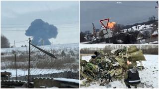 Ucrainenii și rușii se contrazic, după prăbușirea avionului Iliuşin Il-76. Moscova spune că transporta pasageri, Kievul insistă că rachete