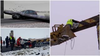 Primele detalii ale anchetei tragediei din Olt. Camionul care a dărâmat limitatorul de 10 tone aparţine unui influent om de afaceri