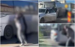 Doi şoferi s-au luat la bătaie în trafic, pe un bulevard din Timişoara. Şi-au cărat pumni şi picioare şi s-au tăvălit pe şosea, în ciuda claxoanelor celor din jur