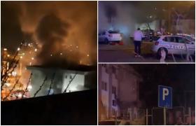 Sediul poliţiei din Tulcea, cuprins de flăcări. Un agent se afla în clădire, în momentul izbucnirii incendiului