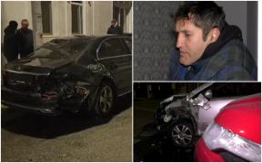 "Era ţeapăn, ce să mai zică". Un fost poliţist de frontieră a făcut prăpăd cu maşina pe o stradă din centrul Severinului