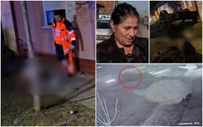 Tragedia cu tatăl şi bebeluşul morţi în Copşa Mică a fost filmată. Maşina în care se aflau cei doi şi mama copilaşului a intrat cu viteză într-un cap de pod