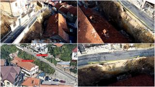Sute de kg de piatră dintr-o stradă s-au prăbuşit peste o casă din Braşov. Reacţia proprietarului