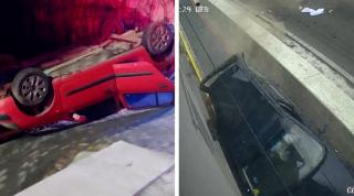 O femeie din Dej, la câţiva cm de moarte după ce o maşină a căzut pe trotuar. Autorităţile "au uitat" din 2019 să instaleze balustradele