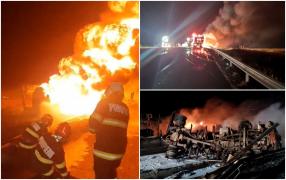 Cine este şoferul care a murit carbonizat în cisterna făcută scrum, pe un drum Brăila. Bărbatul nu a avut nicio şansă: a rămas blocat în cabină şi a ars de viu