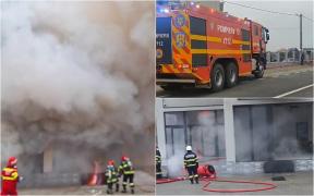 "A bubuit ceva. E hotelul, măi. Arde, mă". Incendiu izbucnit la o pensiune din Bistriţa. Flăcările uriaşe au înghiţit rapid subsolul unităţii