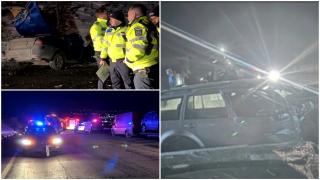 Tragedie în Vâlcea. Bărbat de 57 de ani, mort pe loc şi alte 4 persoane, în stare gravă la spital. Un autoturism s-a ciocnit frontal cu o autoutilitară