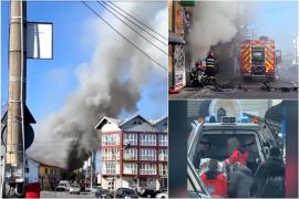 Incendiu cumplit lângă o grădiniţă, în Piteşti. Un bărbat s-a ales cu arsuri pe tot corpul, după ce un polizor i-a luat foc în mână