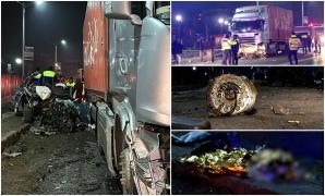 Tânăr de 27 de ani, sfârșit tragic pe o şosea din Afumaţi. Băiatul a murit pe loc, după ce a intrat cu maşina într-un TIR, pe contrasens