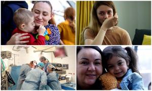 Recunoştinţă din inimă de copil: micuţii care au primit o nouă şansă la viaţă, în faţa medicilor eroi