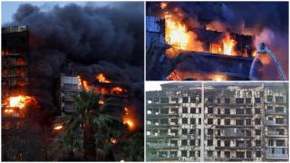 Incendiul din Valencia: bilanțul a ajuns la cel puțin 10 morți și 15 răniți. Blocurile care au luat foc, administrate de o româncă